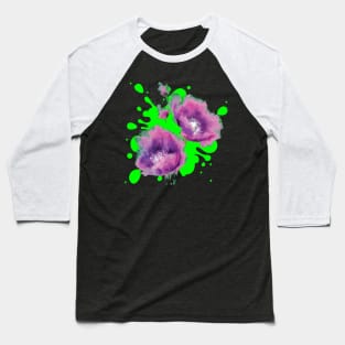 Watercolor purple flower Baseball T-Shirt